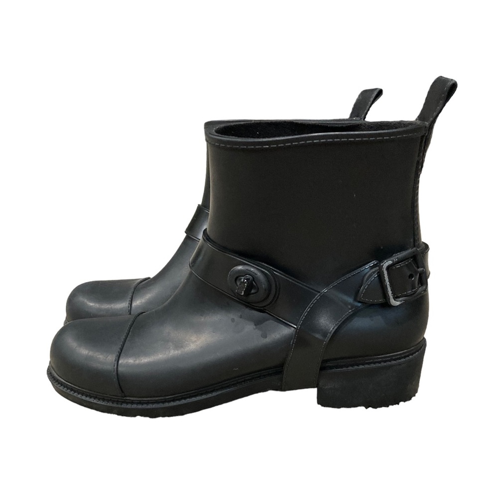 Coach Moto Waterproof Rain Ankle Boot. Women’s size 7. Black.